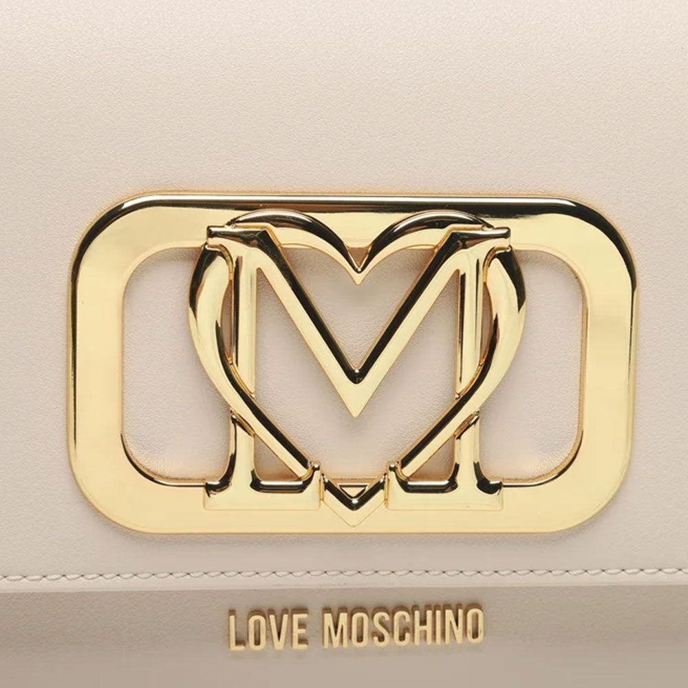 LOVE MOSCHINO Kleine Damenhandtasche in der Farbe Elfenbein JC4110