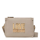 Borsa Donna a Tracolla LOVE MOSCHINO linea Gold Metal Logo color Avorio JC4111