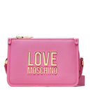 Borsa Donna a Tracolla LOVE MOSCHINO linea Gold Metal Logo colore Rosa JC4111