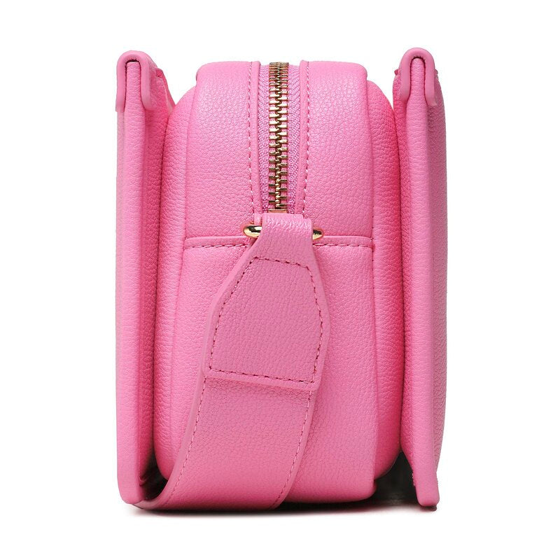 Damen-Umhängetasche LOVE MOSCHINO Gold Metal Logo-Linie, rosa Farbe JC4111