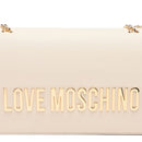 Damen-Schulter- und Umhängetasche LOVE MOSCHINO Bold Bag-Linie in der Farbe Elfenbein