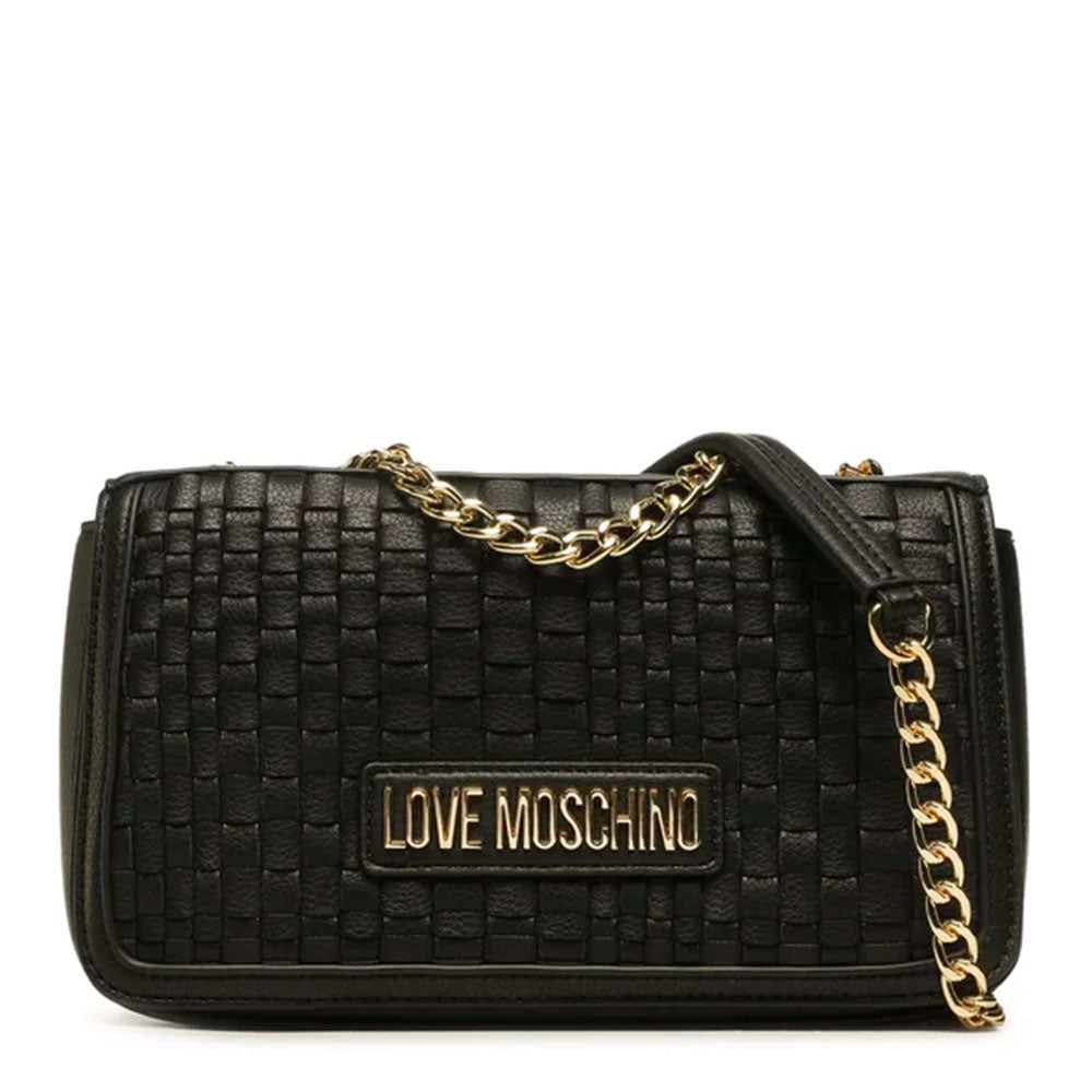 Borsa Donna a Spalla LOVE MOSCHINO Intrecciata colore Nero