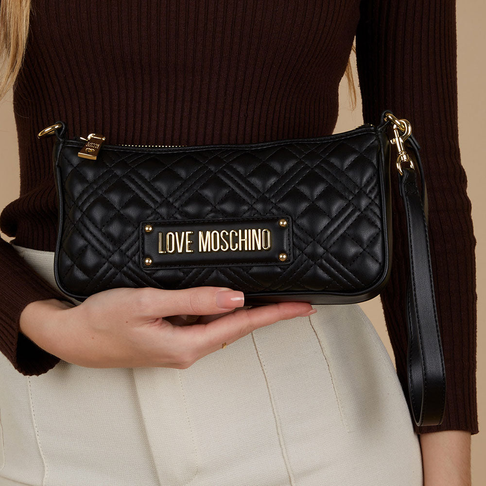 Borsa Donna Sottospalla LOVE MOSCHINO linea Quilted colore Nero