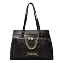Women's Shoulder Tote Bag LOVE MOSCHINO Quilted in Black - JC4259
