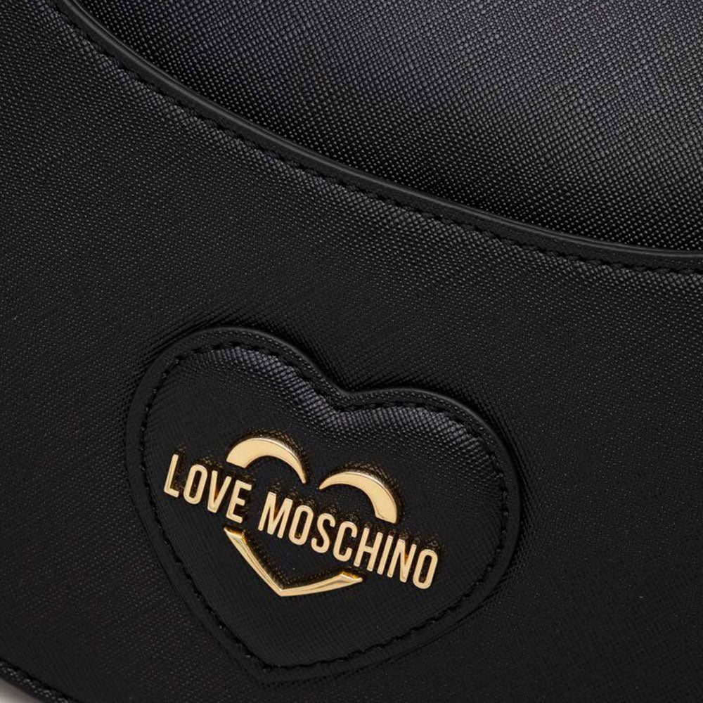 Borsa Donna a Spalla LOVE MOSCHINO stampa Saffiano Nera