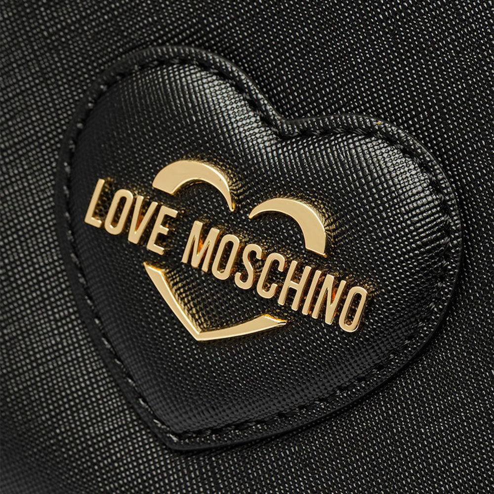 LOVE MOSCHINO Saffiano Print Damen Umhängetasche Schwarz