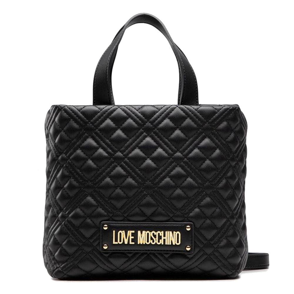 Damenhandtasche mit Schultergurt LOVE MOSCHINO Shiny Quilted Line Schwarz Farbe JC4312