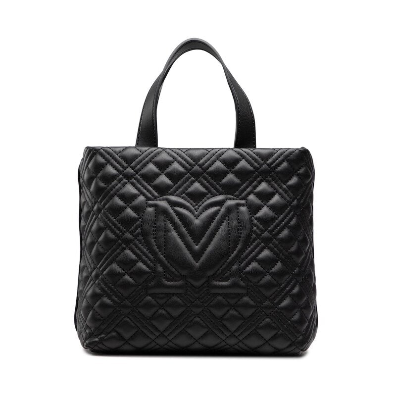Damenhandtasche mit Schultergurt LOVE MOSCHINO Shiny Quilted Line Schwarz Farbe JC4312