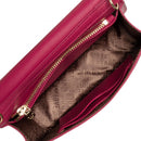 Mini-Clutch mit Schultergurt LOVE MOSCHINO Gold Metal Line Logo Farbe Fuchsia