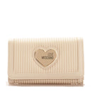 Portafoglio Donna con Bottone LOVE MOSCHINO linea Pleated Avorio