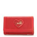 Portafoglio Donna con Bottone LOVE MOSCHINO linea Pleated Rosso