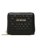 Portafoglio Donna Piccolo Zip Around LOVE MOSCHINO Intrecciato colore Nero