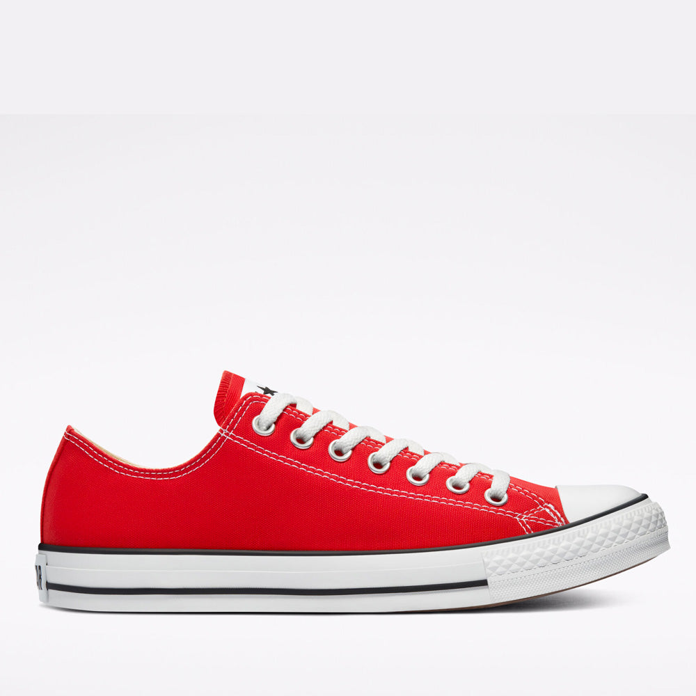 Scarpe Unisex CONVERSE Sneakers linea Chuck Taylor All Star Classic Low Top in Tessuto Rosso
