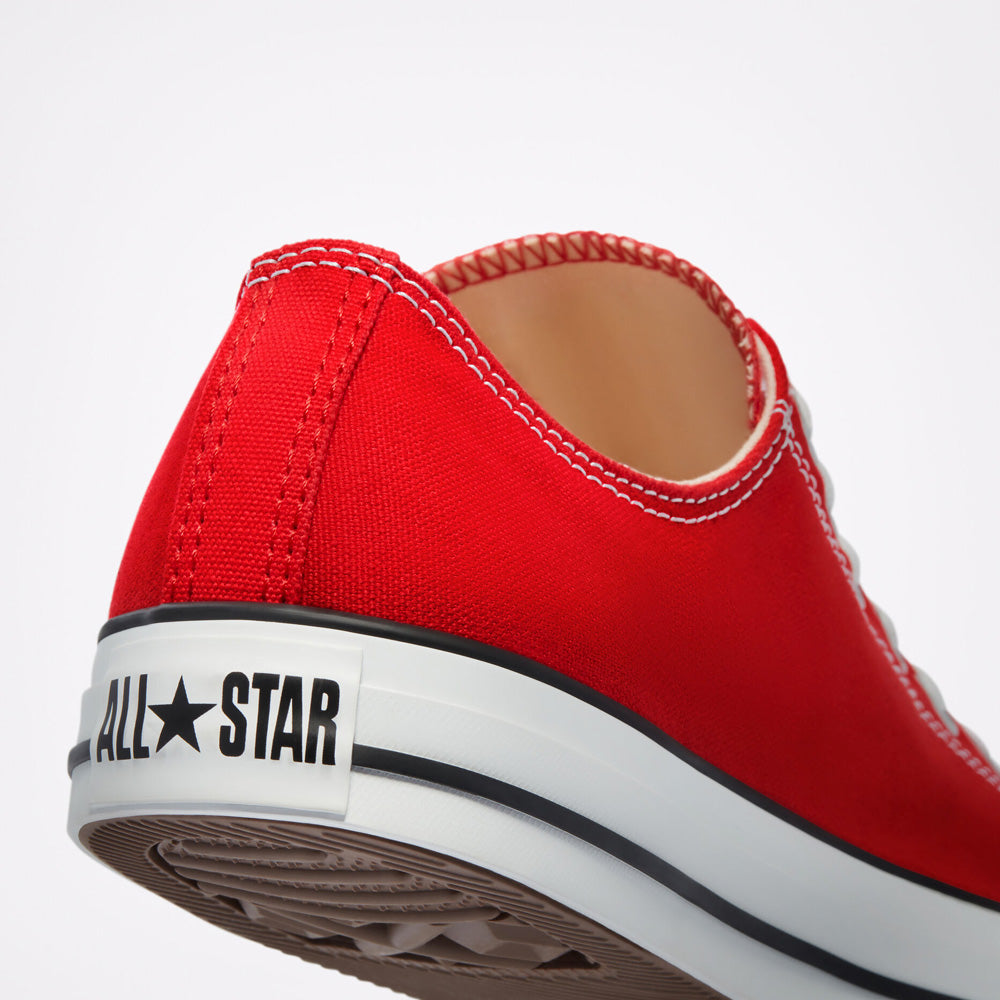 Scarpe Unisex CONVERSE Sneakers linea Chuck Taylor All Star Classic Low Top in Tessuto Rosso