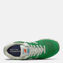 Scarpe Uomo NEW BALANCE Sneakers 574 in Suede e Mesh colore Varsity Green e Velocity Red