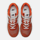 Scarpe Uomo NEW BALANCE Sneakers 574 in Pelle e Cordura colore Rust e Morning Fog