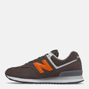 Scarpe Uomo NEW BALANCE Sneakers 574 in Suede e Tessuto colore Black Coffee e Dynomite