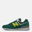 Scarpe Uomo NEW BALANCE Sneakers 574 in Suede e Tessuto colore Nightwatch Green e Yellow