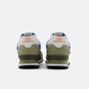 Scarpe Uomo NEW BALANCE Sneakers 574 in Mesh e Suede colore Grey e Orange