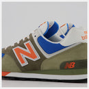 Scarpe Uomo NEW BALANCE Sneakers 574 in Mesh e Suede colore Grey e Orange