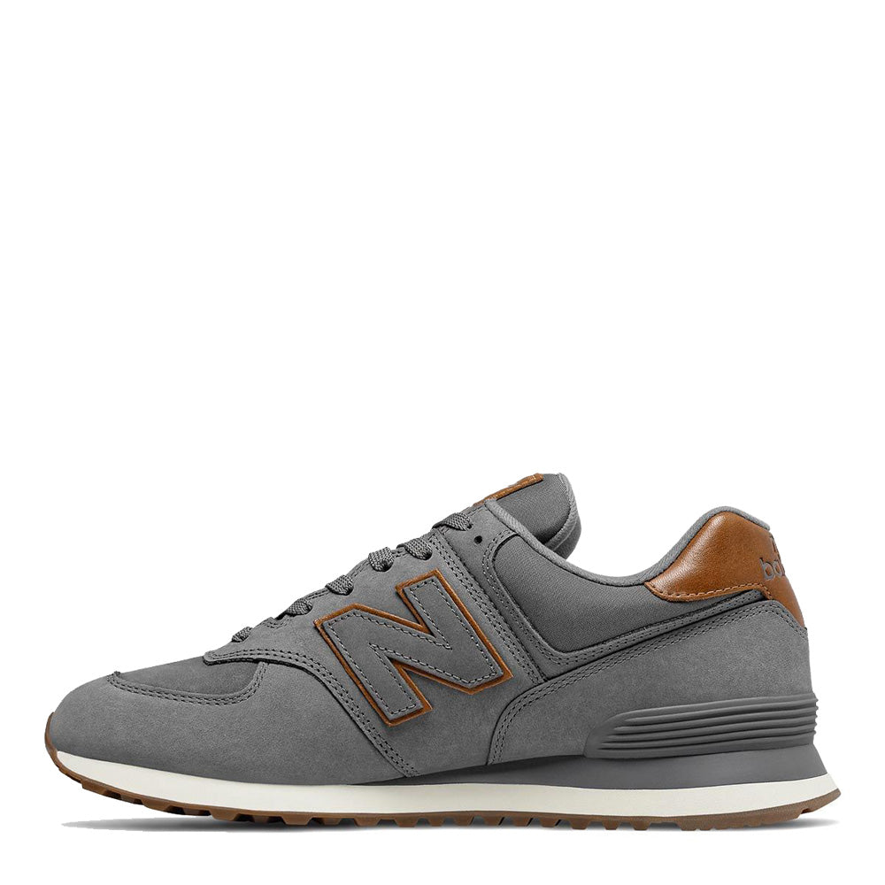 Scarpe Uomo NEW BALANCE Sneakers 574 in Nabuck colore Dark Grey