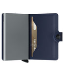 Porta Carte con Clip SECRID linea Original in Pelle Navy con RFID
