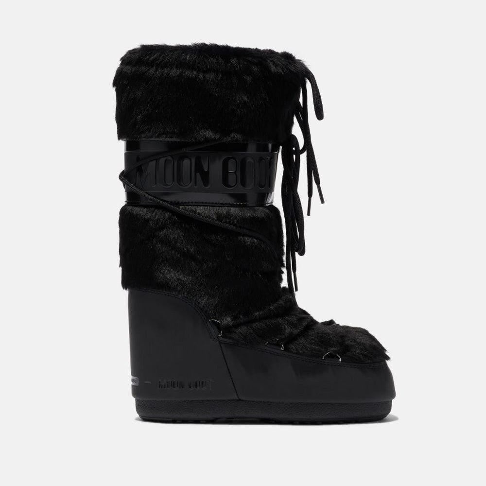 Stivali da Neve Donna MOON BOOT Icon in Ecopelliccia Colore Nero