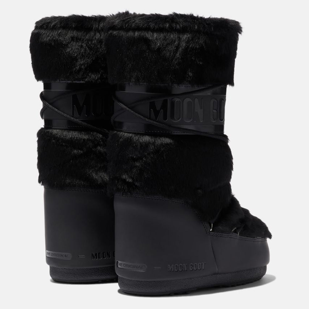 Stivali da Neve Donna MOON BOOT Icon in Ecopelliccia Colore Nero