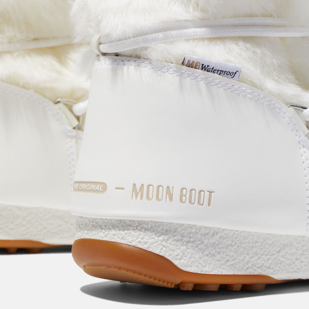 Stivali da Neve Donna MOON BOOT Protecht Low Monaco in Ecopelliccia Colore Bianco