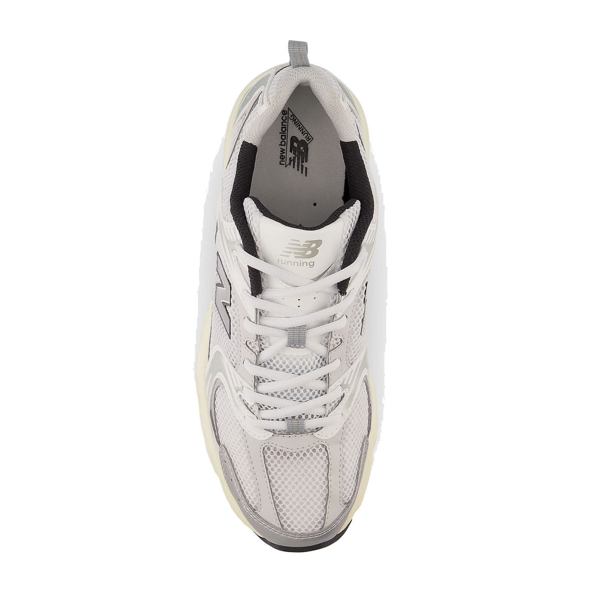 Scarpe Running NEW BALANCE Sneakers 530 in Tessuto Sintetico e Mesh colore White Silver Metallic e Black