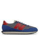 Scarpe Uomo NEW BALANCE Sneakers 237 in Suede e Velluto colore Navy e Team Red