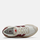 Scarpe Uomo NEW BALANCE Sneakers 237 in Suede e Tessuto colore Off White e Burgundy