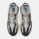 Herrenschuhe NEW BALANCE 327 Sneakers aus Mesh und Wildleder in Knochenblau und Braun