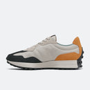 Scarpe Uomo NEW BALANCE Sneakers 327 in Suede e Mesh colore Moonbeam e Madras Orange