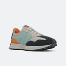 Scarpe Uomo NEW BALANCE Sneakers 327 in Suede e Mesh colore Moonbeam e Madras Orange