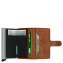 Porta Carte con Clip SECRID linea Vintage in Pelle Color Cognac-Silver con RFID