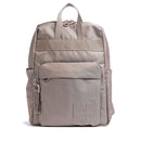 Mandarina Duck Damenrucksack mit zwei Griffen aus Stoff der Linie MD20, Farbe Taupe