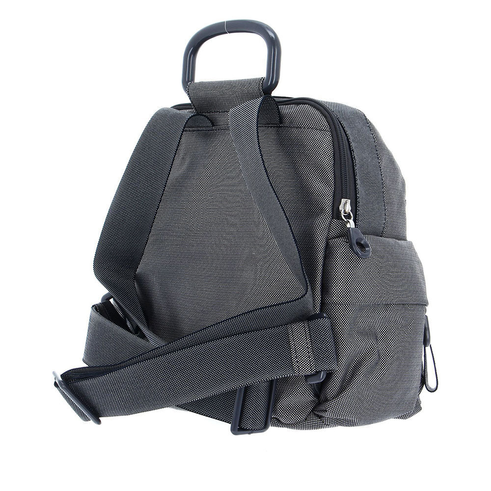 Kleiner Damenrucksack von Mandarina Duck aus Stoff der Linie MD20, Farbe Rauchperle