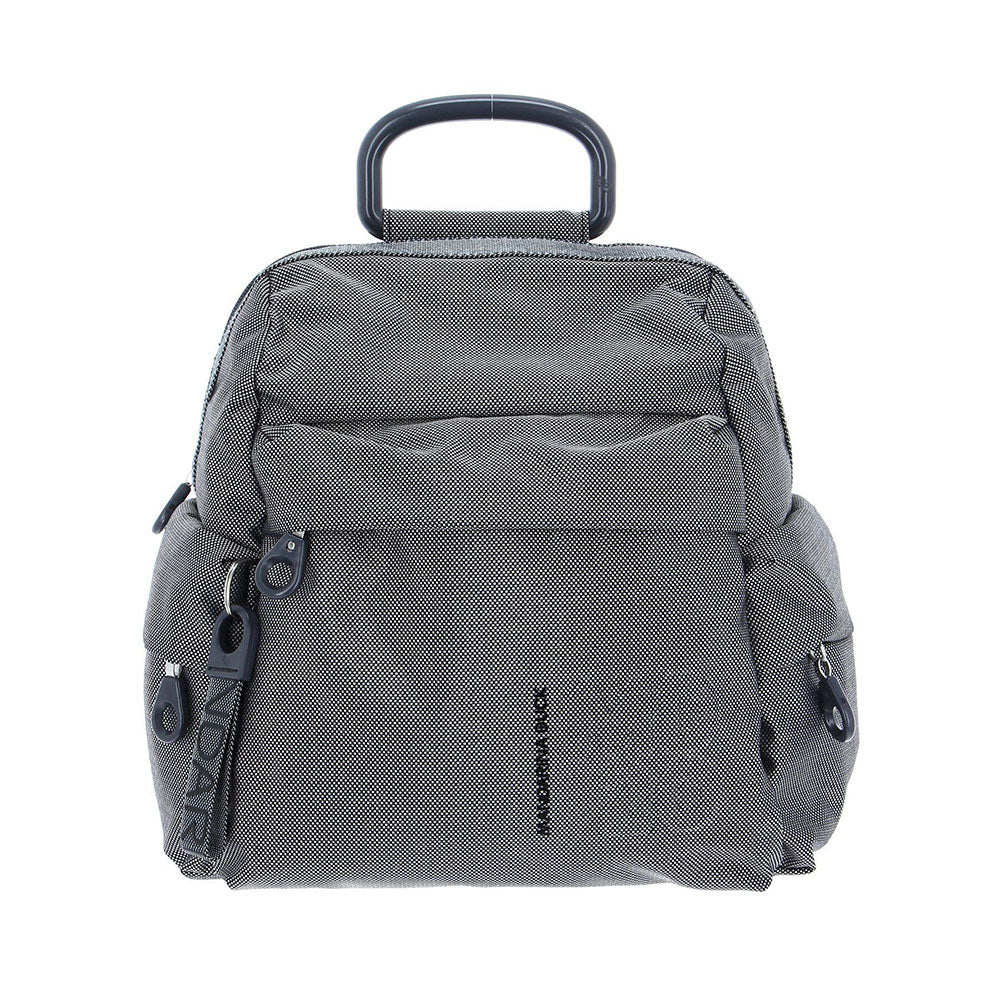 Kleiner Damenrucksack von Mandarina Duck aus Stoff der Linie MD20, Farbe Rauchperle