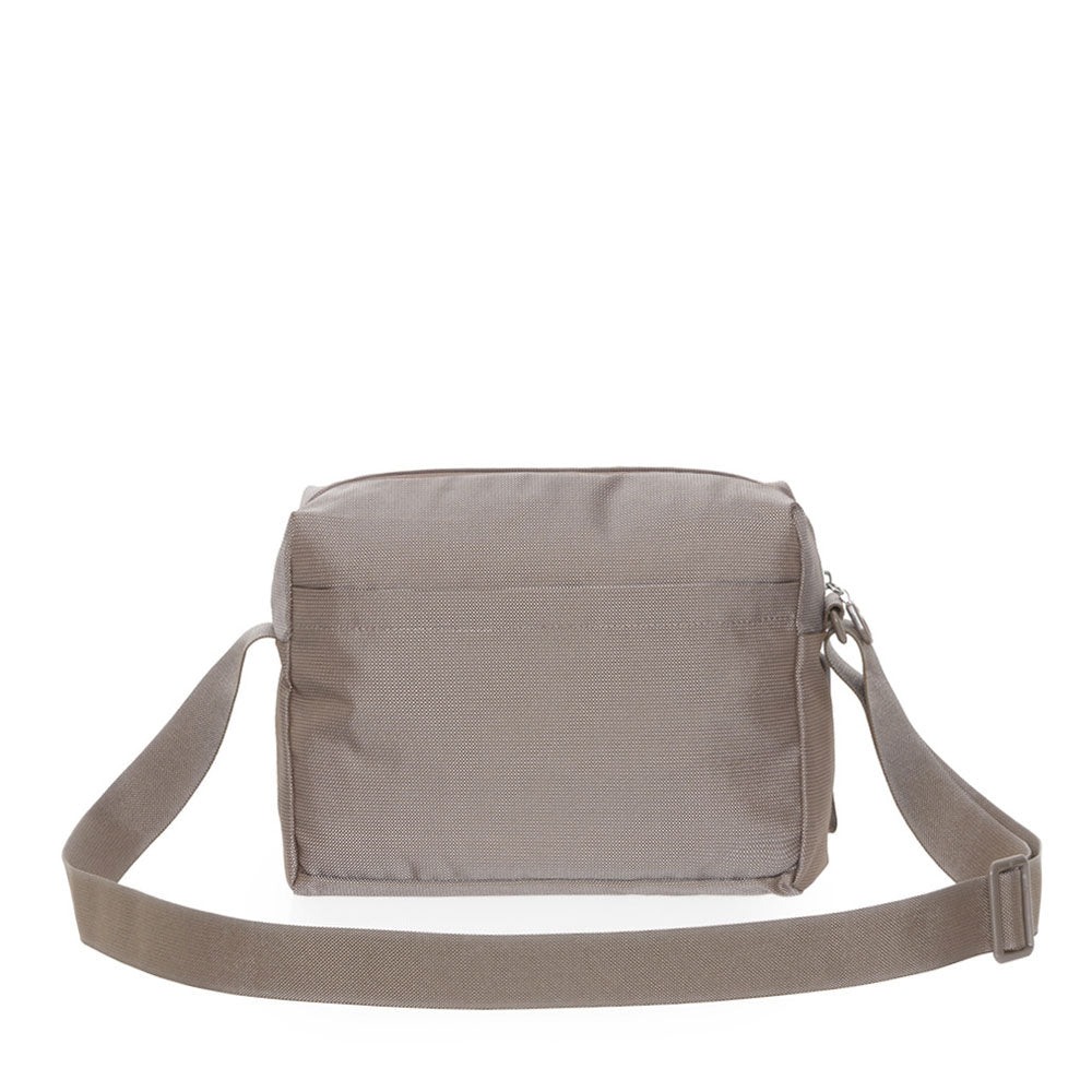 Borsa Donna a Tracolla Mandarina Duck in Tessuto colore Taupe Linea MD20 Chiusa con Zip