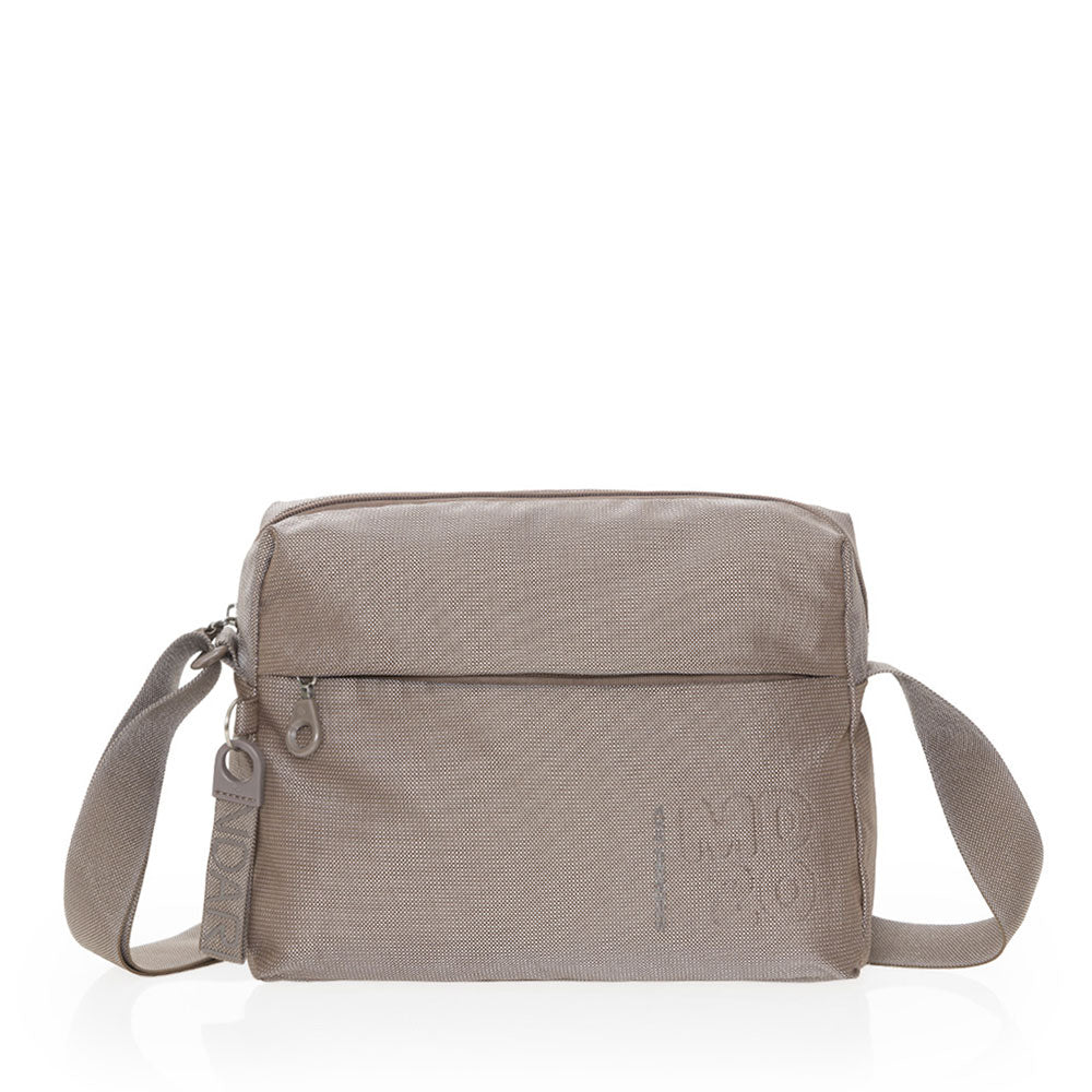 Borsa Donna a Tracolla Mandarina Duck in Tessuto colore Taupe Linea MD20 Chiusa con Zip