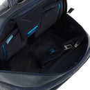 PIQUADRO Vibe Lederrucksack mit 15-Zoll-Computer- und Tablet-Halterung – CA1813VI Blau