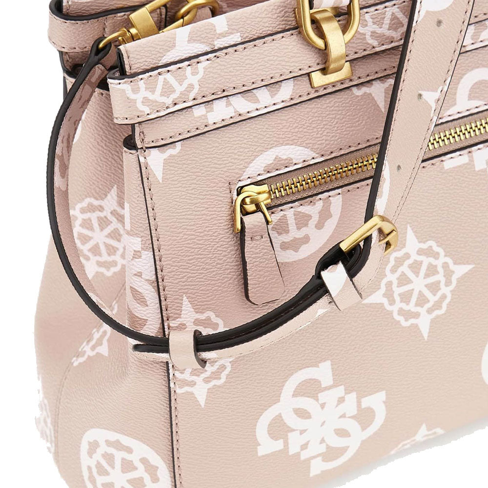 GUESS Damenhandtasche Sestri Logo Luxury Line Farbe Rosewood Logo
