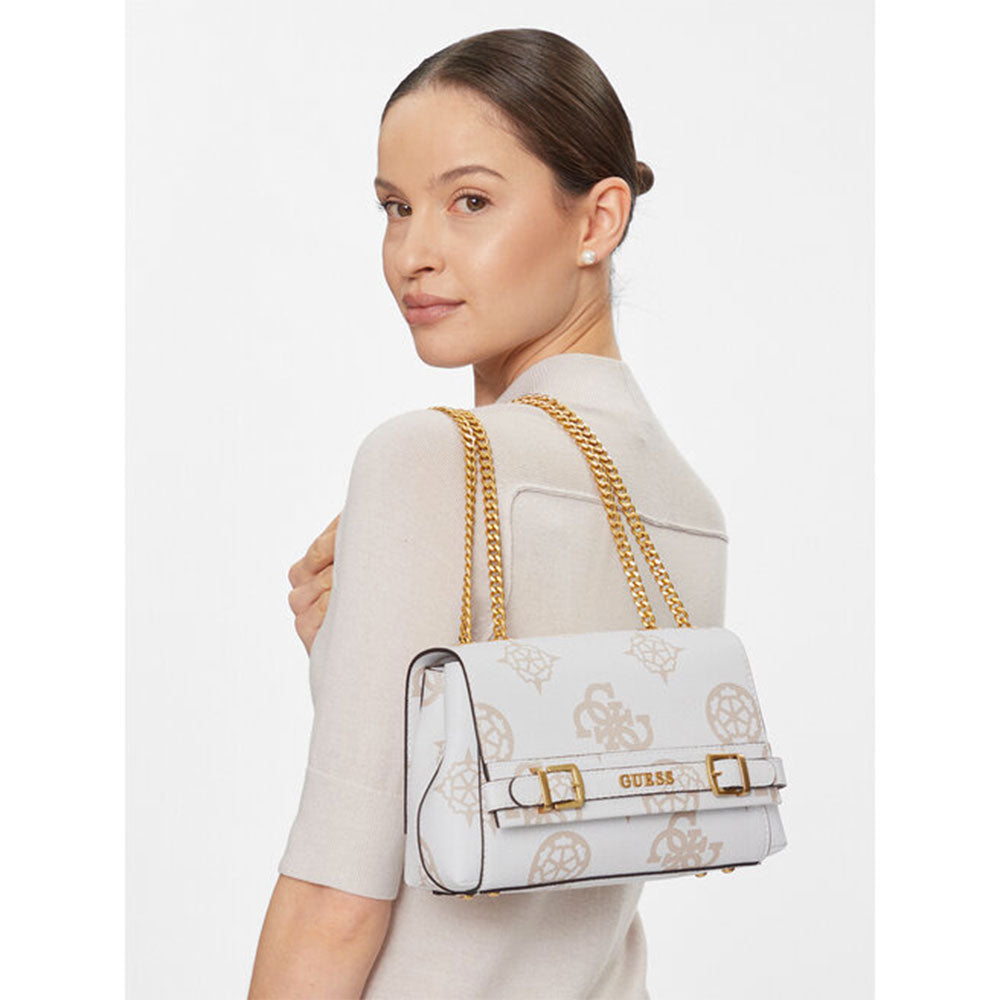 GUESS Damen Umhängetasche Sestri Logo Line Farbe Weißes Logo