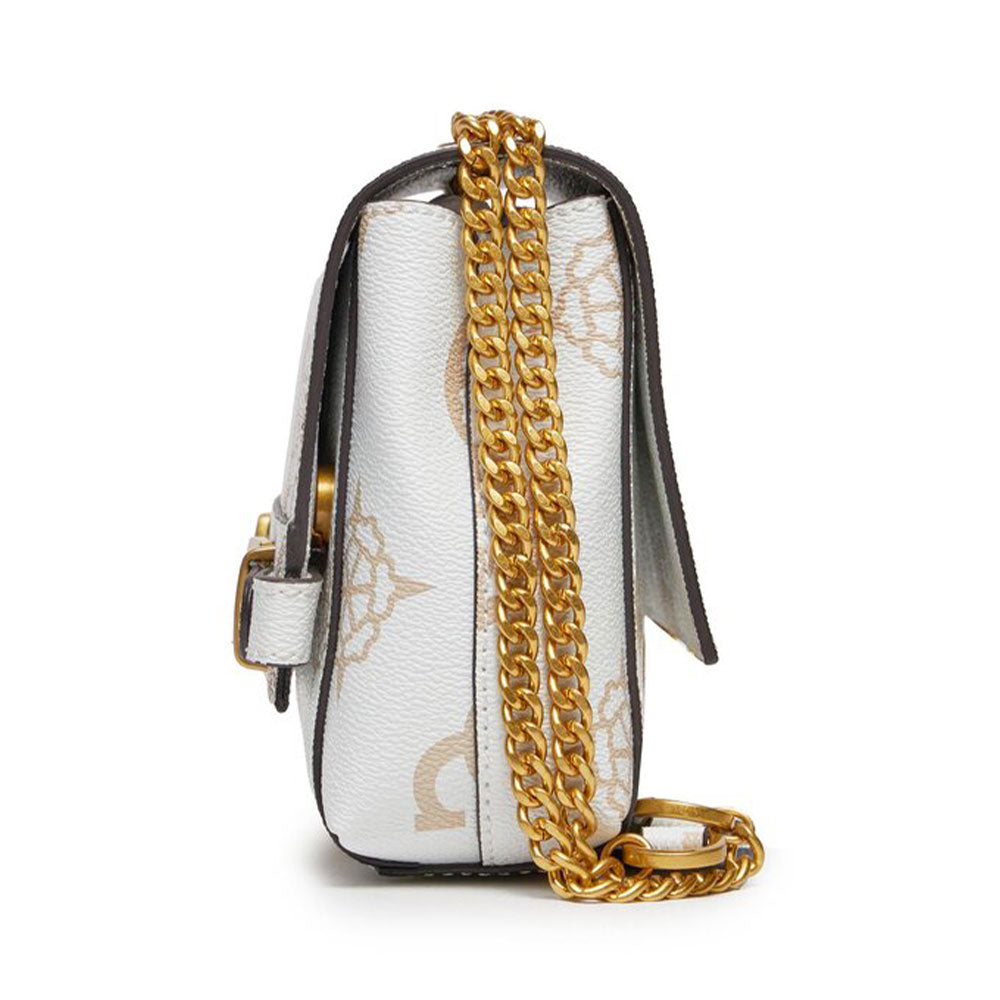 GUESS Damen Umhängetasche Sestri Logo Line Farbe Weißes Logo