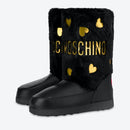 Damenschuhe LOVE MOSCHINO Schneestiefel Gold Hearts-Linie in Schwarz