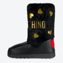 Damenschuhe LOVE MOSCHINO Schneestiefel Gold Hearts-Linie in Schwarz