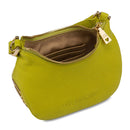 Kleine Hobo-Tasche LOVE MOSCHINO Giant Logo-Linie in der Farbe Limette