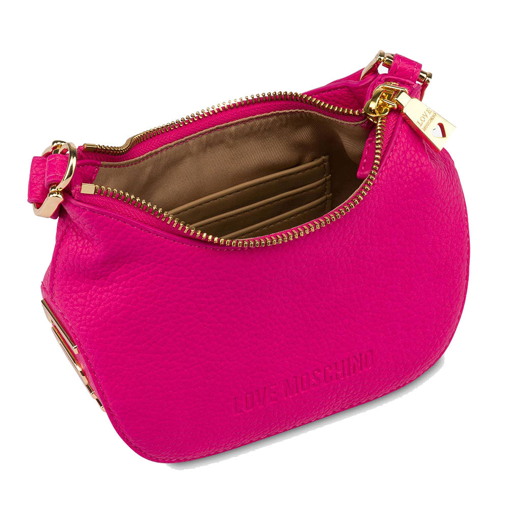 Hobo Bag Small LOVE MOSCHINO Giant Logo Linie, Farbe Fuchsia