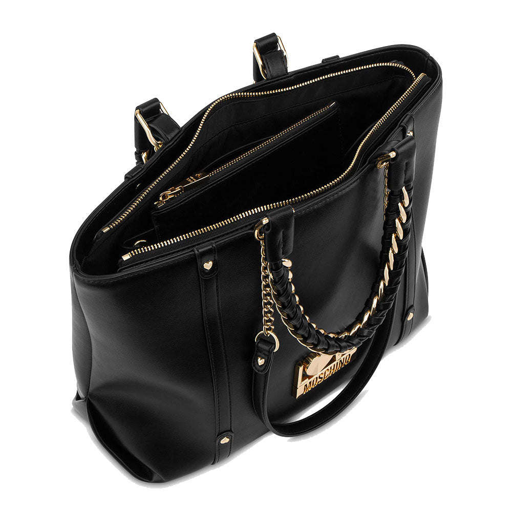 Women's Black Tote and Shoulder Bag LOVE MOSCHINO Wanderlust